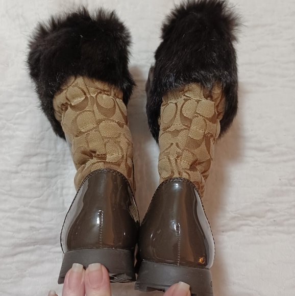 Coach Boots "joyous" Winter Rabbit Fur - Picture 3 of 6